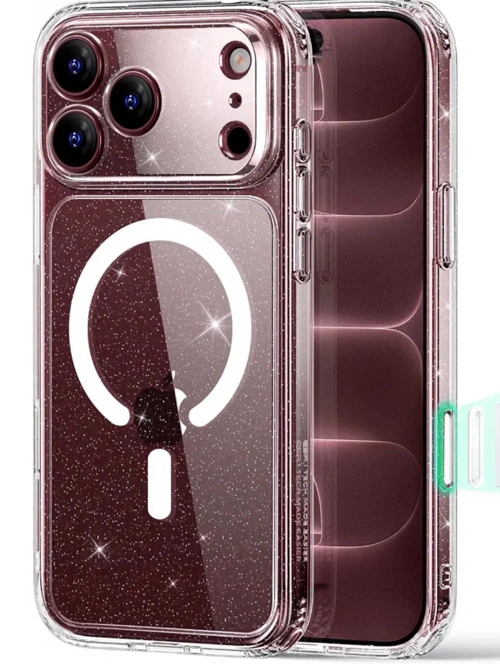 ESR Classic Hybrid for iPhone 18 Pro Max/17 Pro Max Case, Clear Shimmer